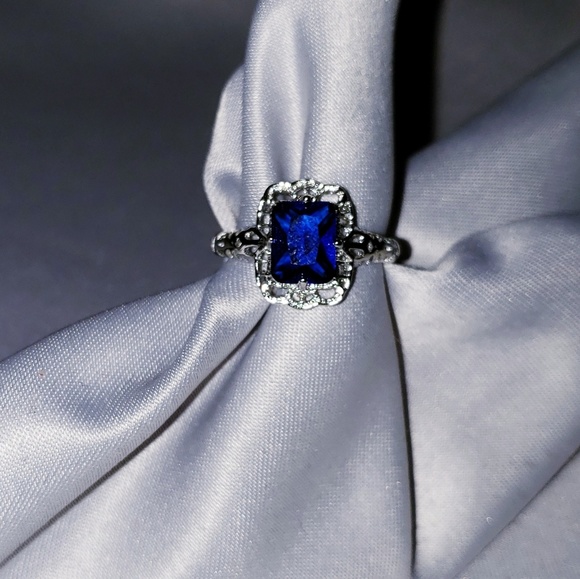 Jewelry - STERLING SILVER (faux) Sapphire Ring Jewelry - STERLING SILVER (faux) Sapphire Ring